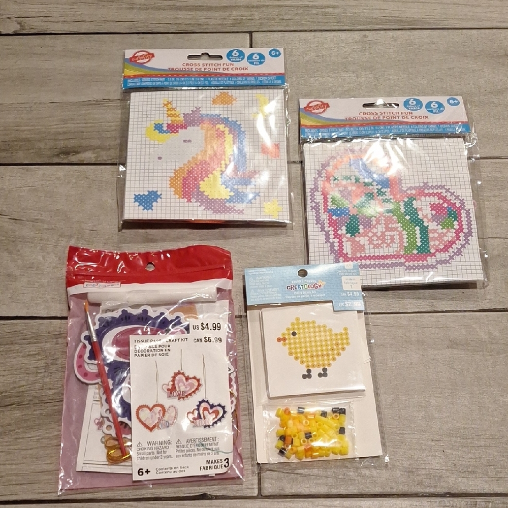 🥠Colorful Craft Bead And Cross Stich Kits🍍